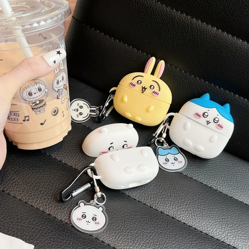 Милый мультяшный аниме-чехол для наушников Chiikawa для Airpods 1, 2, 3, 4 Pro 2, 3, защитный мягкий силиконовый чехол для беспроводной Bluetooth-гарнитуры