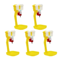 5Sets Chicken Waterer Drinking Hanging Ball Nipple Cups 20mm/25mm Automatic Water Bowl Poultry Quail Drinker Equipment