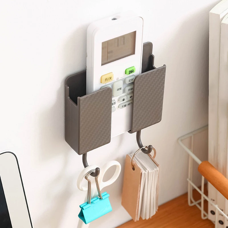 Universal Remote Controller Holder Phone Charging Bracket Air Conditioner Remote Controller Bracket Wall Shelf Mount Stand image 3