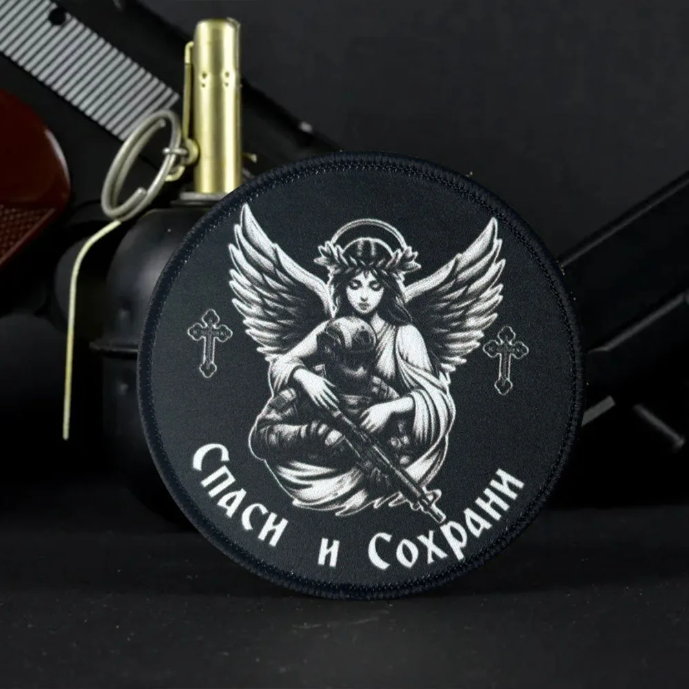 Parche táctico gancho y bucle adhesivo escudo ángel para chaqueta - imagen 2