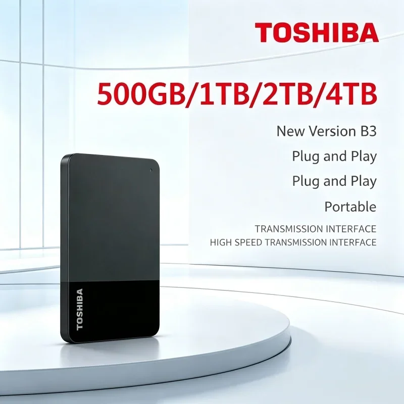 Canvio Ready B3 A3 A5 Series Toshiba External HDD 2.5" USB3.0 Hard Drive 1/2/4TB Perfect for Mac Notebook Android Tablet PC