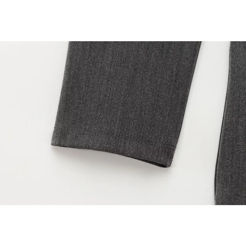 Abito in maglia Abiti a maniche lunghe con scollo a O retrò americano Abiti da donna eleganti e belli Mini abito grigio scavato