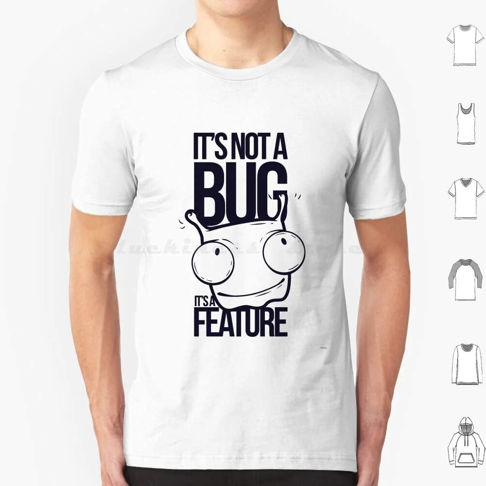 ¡No es un insecto! Camiseta de talla grande 100% algodón personaje de dibujos animados de ingeniería aplicación Php divertidos Hipsters diseño de dibujos animados Nerd