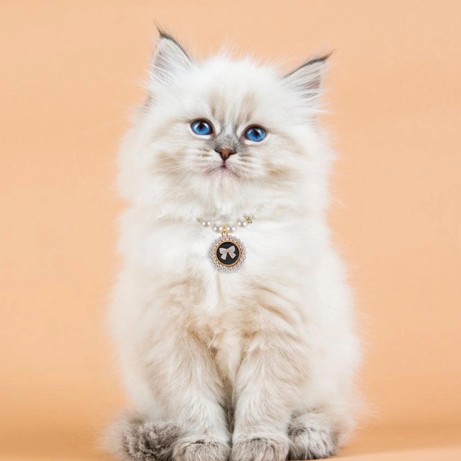 

Pet Pearl Necklace Dogs Cats Elegant Petal Collar For Small Medium Dogs, Cat Necklace For Female, Dog Choker