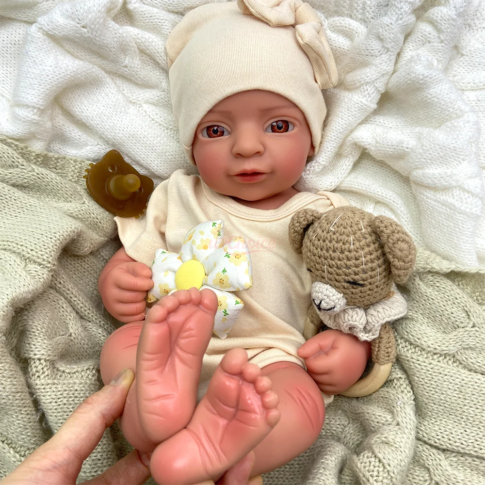 Bambole Reborn realistiche 17 "Reborn realistiche neonate dipinte a mano appena nate per modello da collezione artista della collezione