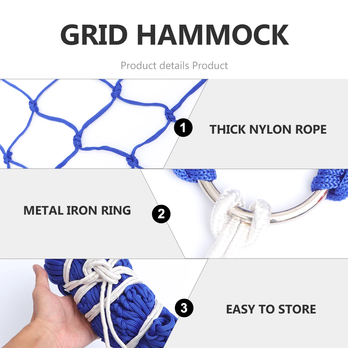 

1pc Outdoor Hammock Premium Polyester Portable Camping Mountain Durable Lightweight Fastening Strong Objects