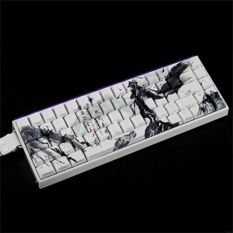 

The legends of chusen Themed PBT Keycaps Original Profile Dyes Sub Side Print For 61 64 68 ANSI ISOs Mechanical Keyboards 83CE