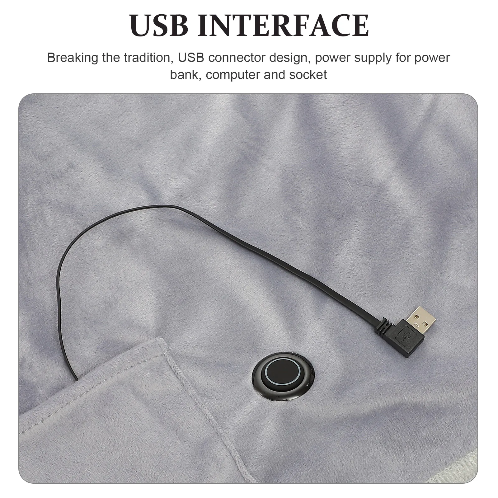 

Electric Heating Blanket For Home Office Usb Warm Body Warmth Reusable Portable Heat Pad Quick Heating Winter Gift For Bedroom