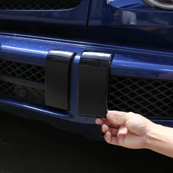 2 Pcs ABS Glossy Black Carbon Fiber Chrome For Mercedes Benz G Class W463 2019-2020 Car Front Bumper Trim Cover Car Accessories