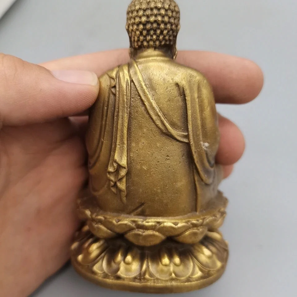 Bronze miscellaneous antique brass, purple copper, Buddha statue of Shakyamuni Buddha