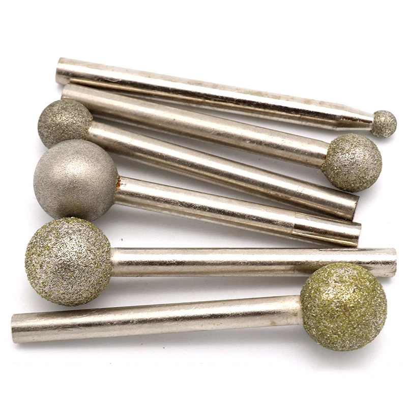 6 mm / 8 mm schachtbal slijpkop kogel dia 6 mm ~ 50 mm bal ronde braam slijpbits