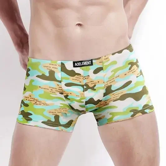 

5pcs Men's underwear sexy waist breathable youth shorts flat briefs boxer briefs