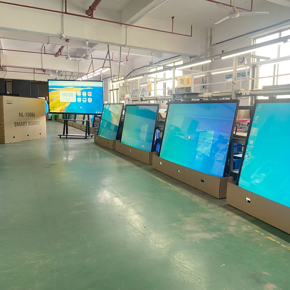 55 65 75 85 86 98 Inch OEM ODM LCD Double System Interactive Smart 2K 4K IR Touch Screen Electronic Digital White Board Players