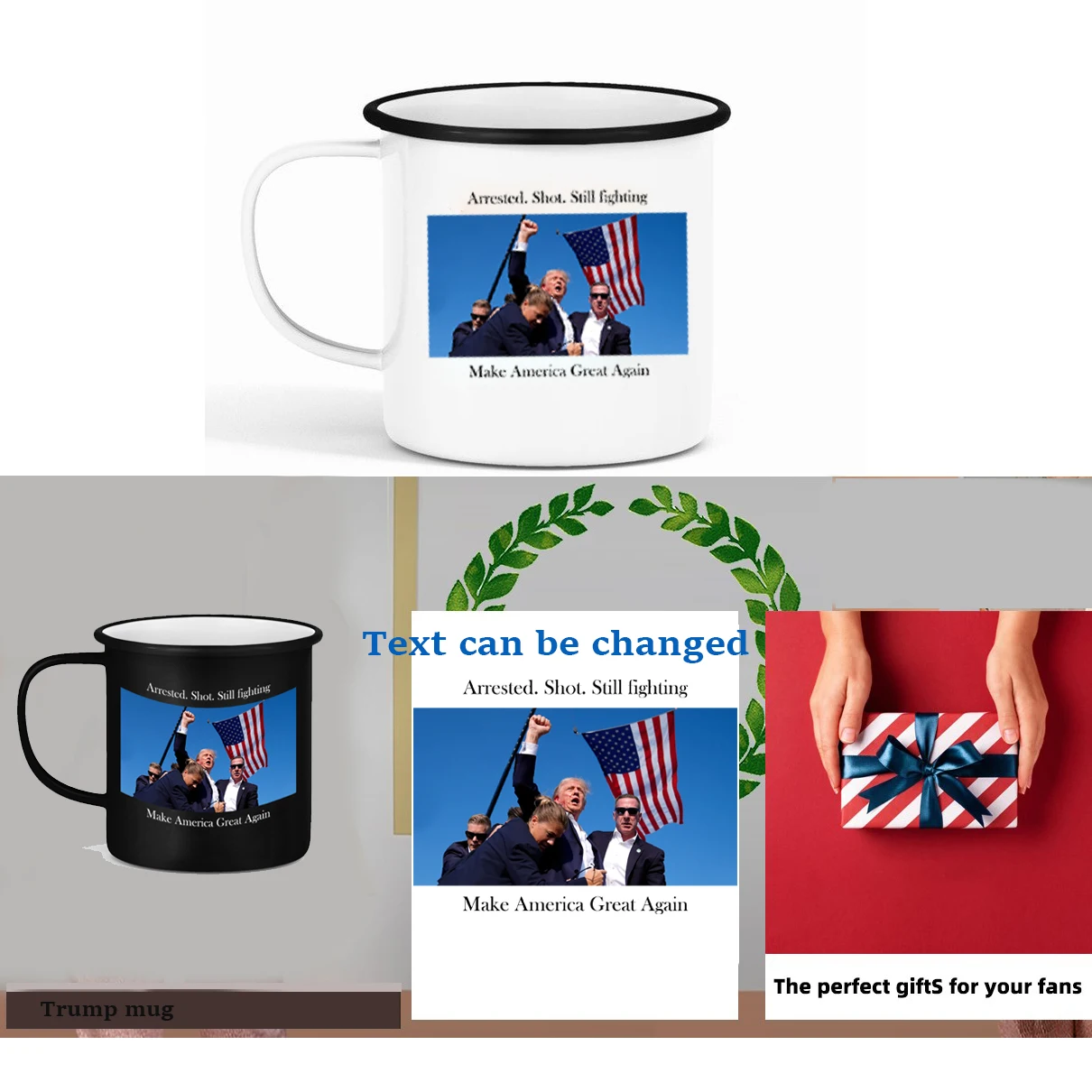 Personalized Trump Shot At Coffee Mug - Trump Bloody Ear Fist Pump PA Butler Pennsylvania Rally Failed Assassination Attempt Mug