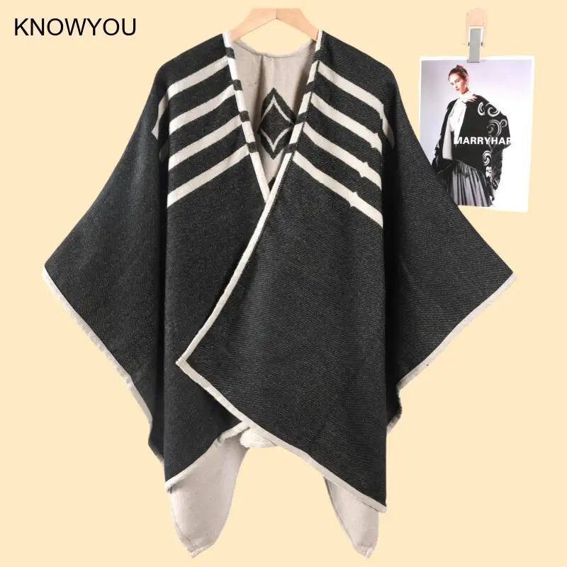 

2025 New Echarpes Warm Artificial Cashmere Shawl and Wraps Women Men Cloak Winter New Pashmina Cloak Big Size Coat Blanket