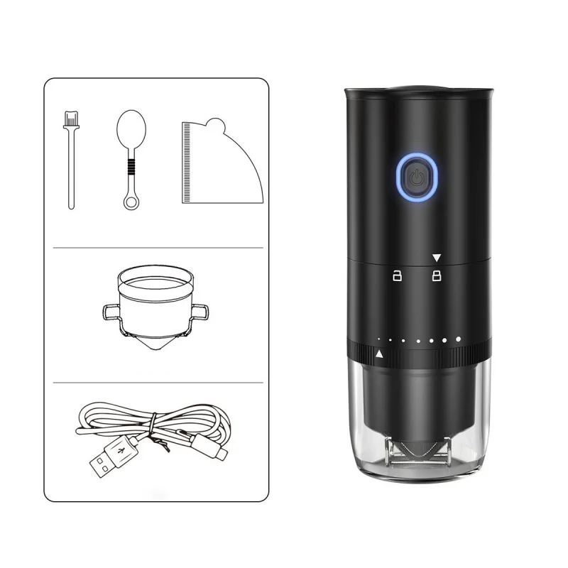 مطحنة حبوب القهوة اليدوية المحمولة للسفر والتخييم، نتوءات سيراميك، مناسبة للاستخدام المنزلي والخارجي