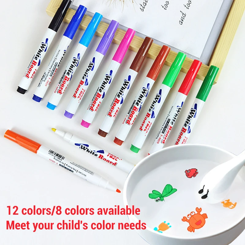 Montessori criança mágica pintura a água caneta colorida marcadores de tinta flutuante crianças pintura educacional doodle caneta brinquedos presente