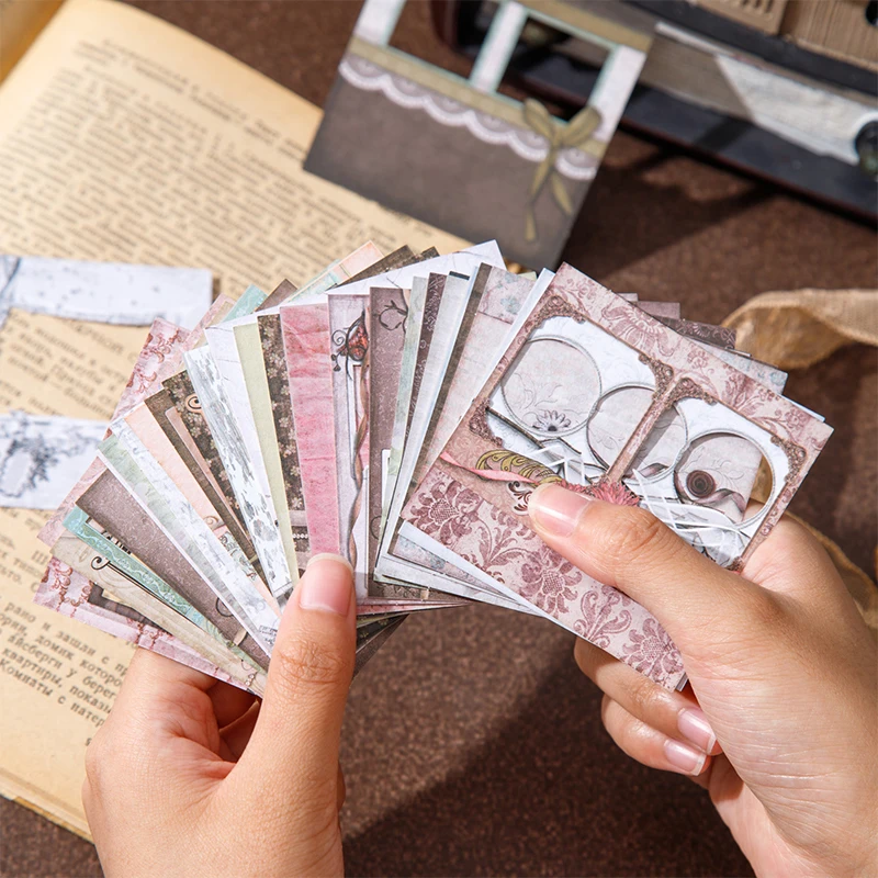 12 paquetes/lote de recuerdos en una serie instantánea, pegatina de papel decorativa retro bonita