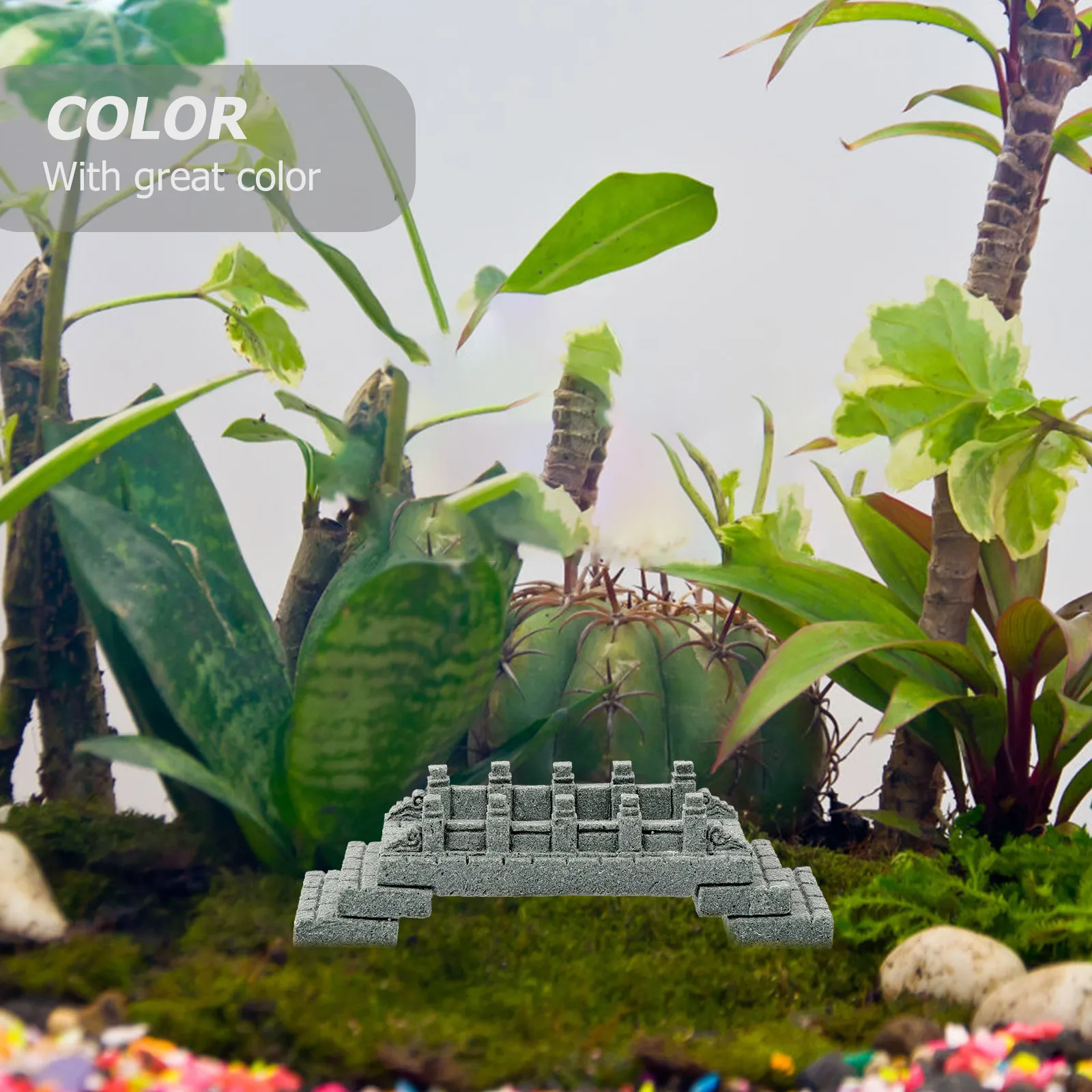 

Landscape Rockery Decoration Garden Bridge Model Potted Plant Stone Miniature Arch Figurines Sandstone Fish Tank