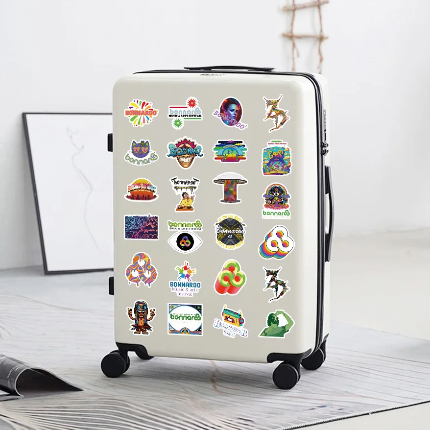 10/30/50PCS Bonnaroo Music and Arts Festival Stickers Music Notation Musical Note Cartoon Decals Skateboard Luggage Fun Graffiti