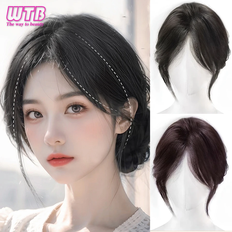 

WTB Fake Bangs 3D Air Bangs Hairline Natural Forehead Invisible Simulation Hair Bangs Wig Piece For Women