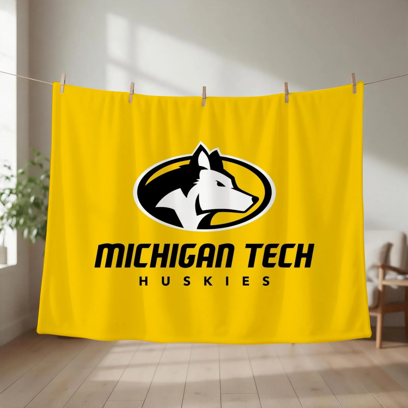 Huskies art logo Throw Blanket valentine gift ideas Heavy Cute Blankets Sofas Of Decoration Blankets