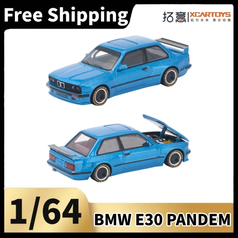 【Pre-sale】Xcartoys 1/64 Diecast BMW E30 Pandem Widebody Car Model, Open‑Hood Engine Detail, Collectible Vehicle With Retail Box
