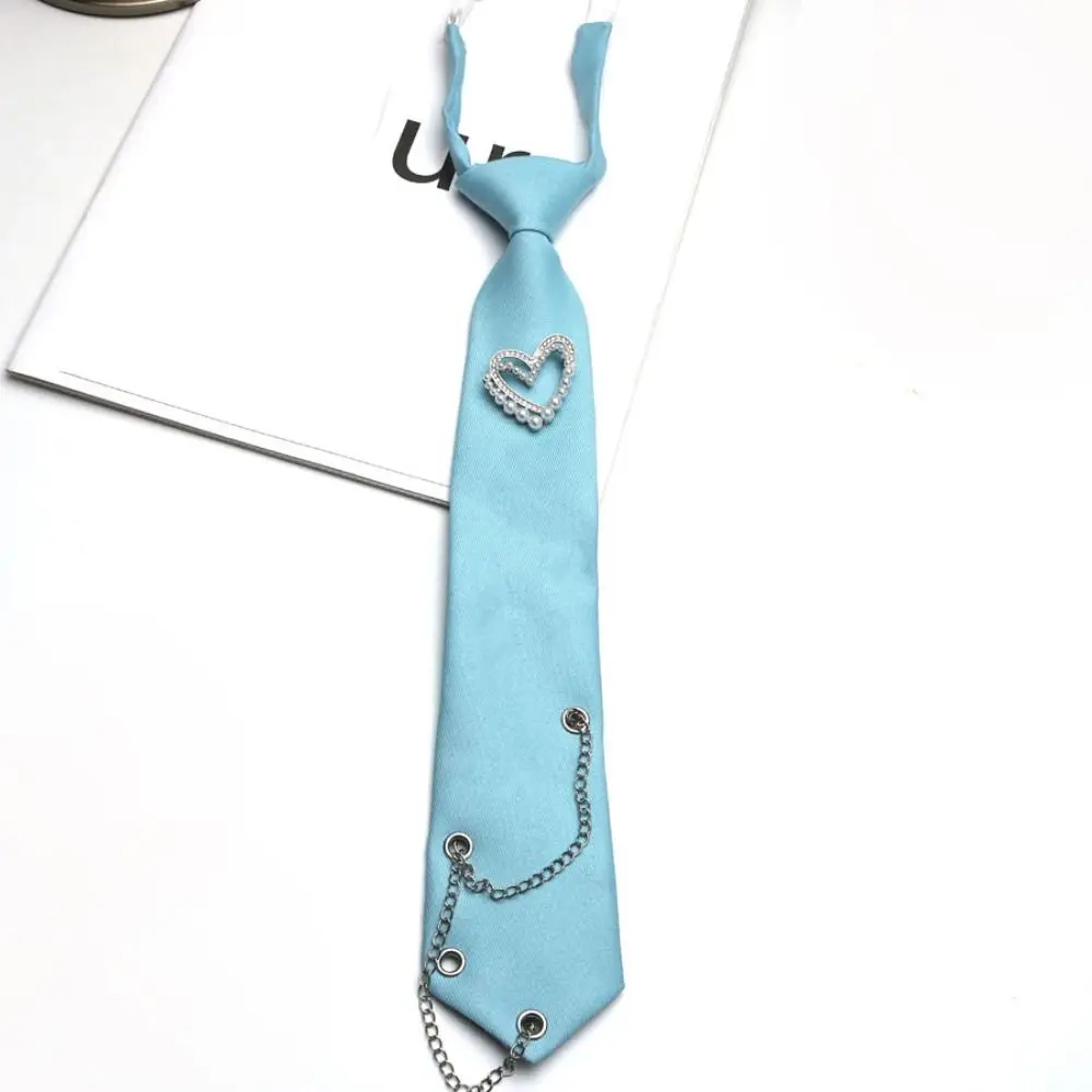 Clothing Decoration Korean Style Love Heart Tie Black Choker Long Necktie Necklace JK Shirt Tie Men