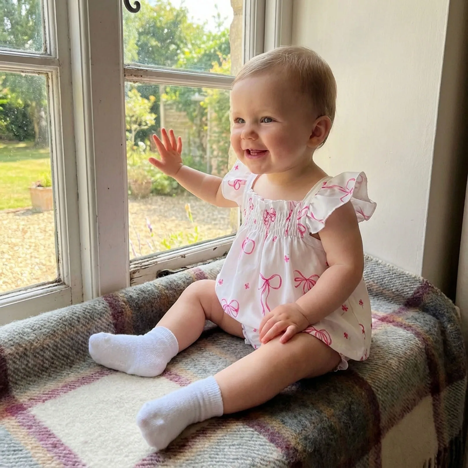 

Летние комплекты одежды для маленьких девочек: милые топы с бантом и принтом, с рукавами-крылышками и квадратным вырезом, а также шорты. Пляжные наряды для отпуска.