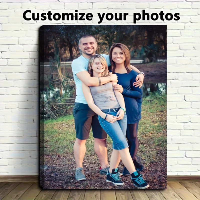 Custom Your Image Canvas Painting, Personalized Upload Picture Custom Print, Customizable Photo Wall Poster, Unframed Living