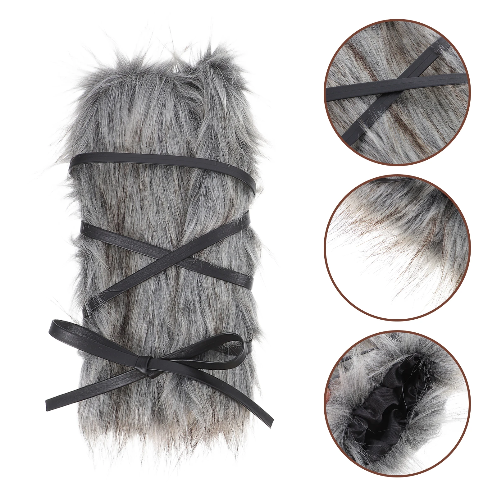 

2 Pcs Strap Leg Cover Girls Warmers for Boots Cosplay ry Fabric Fuzzy