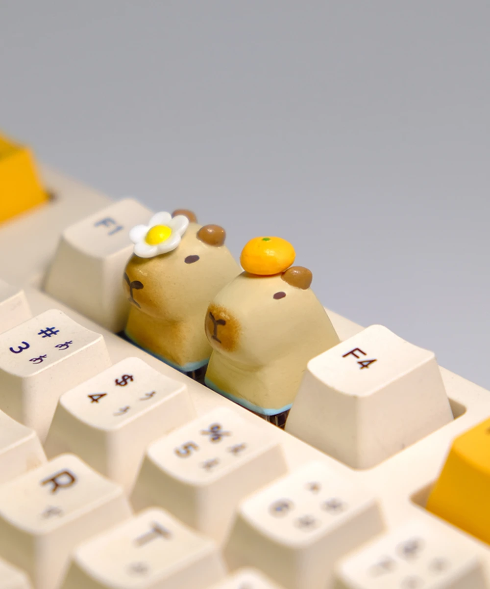 MiFuny Capybara Keycap Anime Key Caps Custom Resin KeyCaps for Mechanical Keyboard Accessories Cute Key Cap 1PC Kawaii Gift