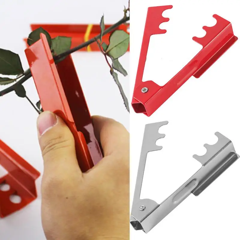 Metal Flower Stem Leaf Stripper, Removedor de espinho, Ferramenta de corte, Alicate de flor rosa de jardim