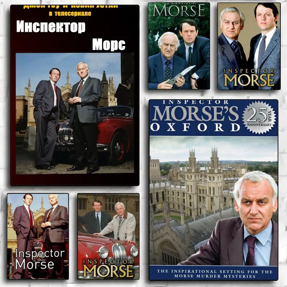 tv series I-Inspector Morse-E Poster Minimalist Wall Sticker for Cafe Office Bar Home Decor and Gift