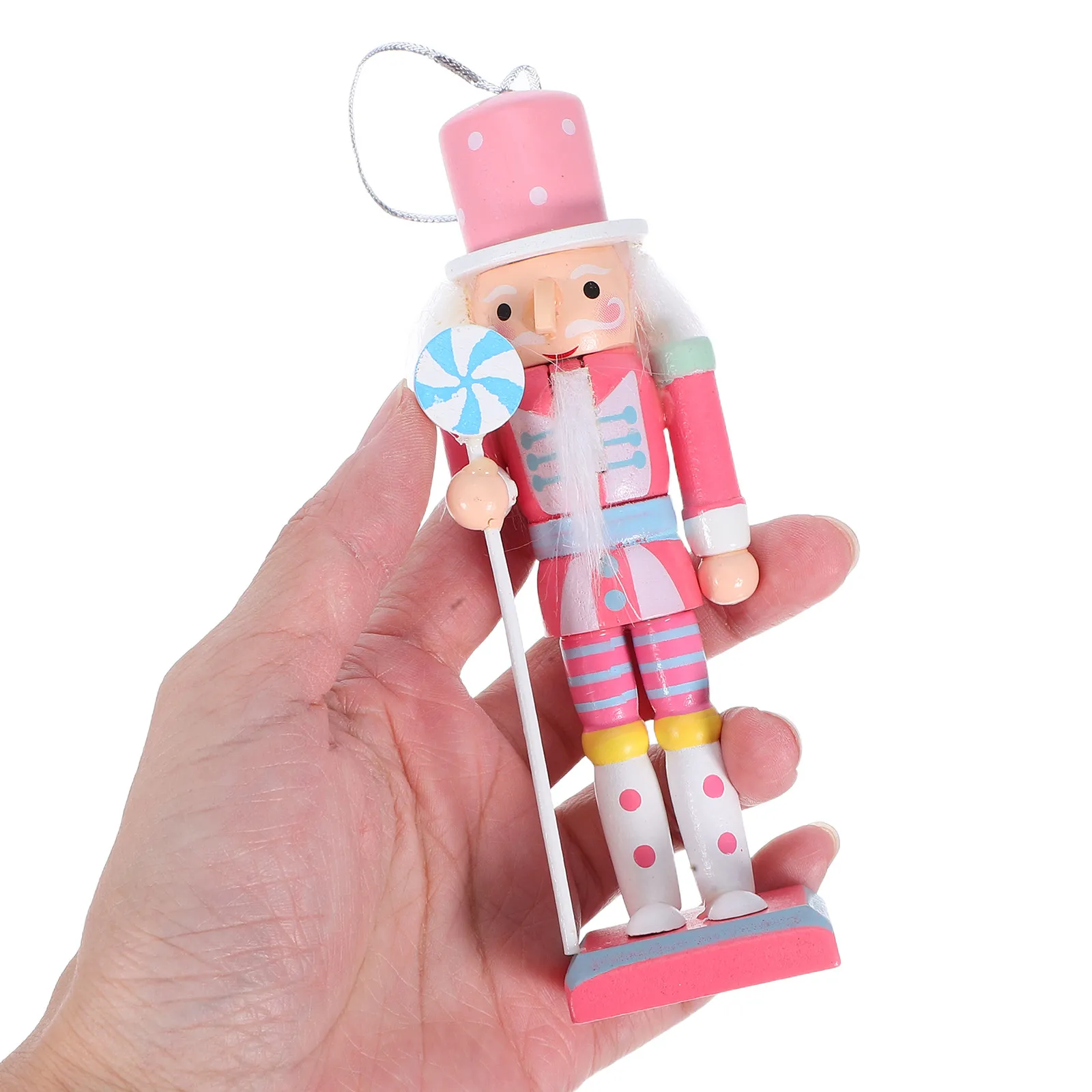 

Набор из 4 деревянных рождественских солдатиков-Щелкунчиков, расписанных вручную, для праздничного декора стола