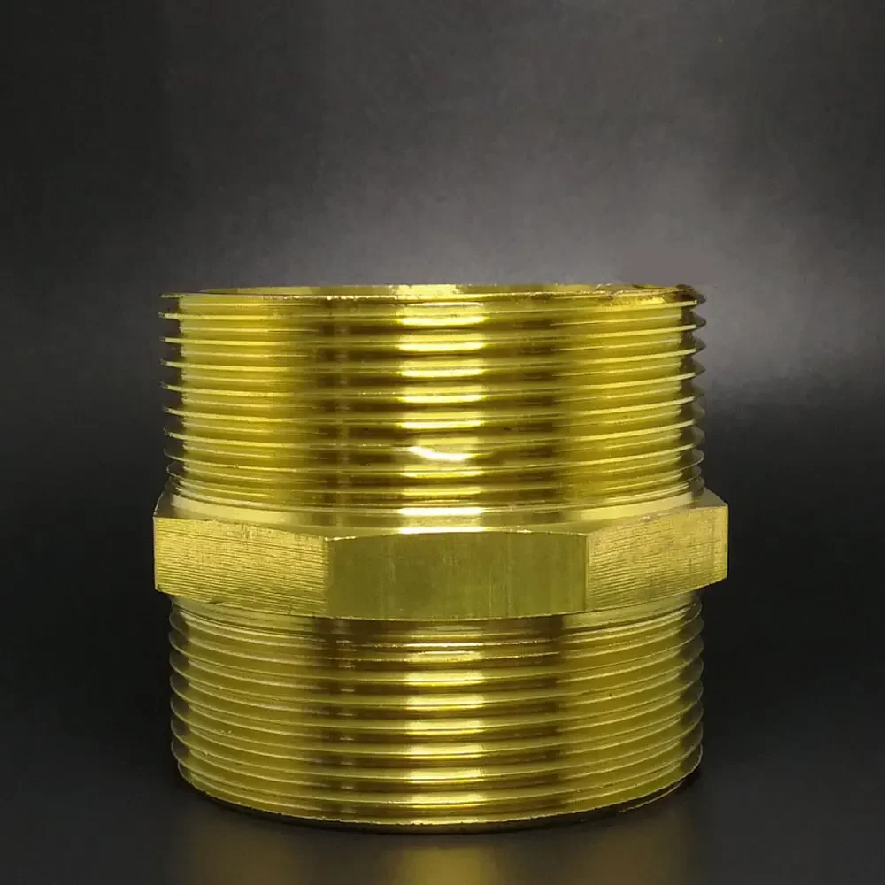 황동 파이프 헥스 니플 피팅 퀵 커플러 어댑터 1/4 3/4 1 BSP 수컷-수컷 나사 연장 물 오일 가스 연결기