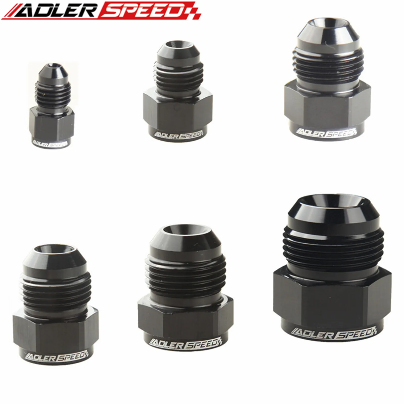 AN3 AN4 AN6 AN8 AN10 AN12 Adapter złącza żeńskiego na męskie, aluminiowy, czarny