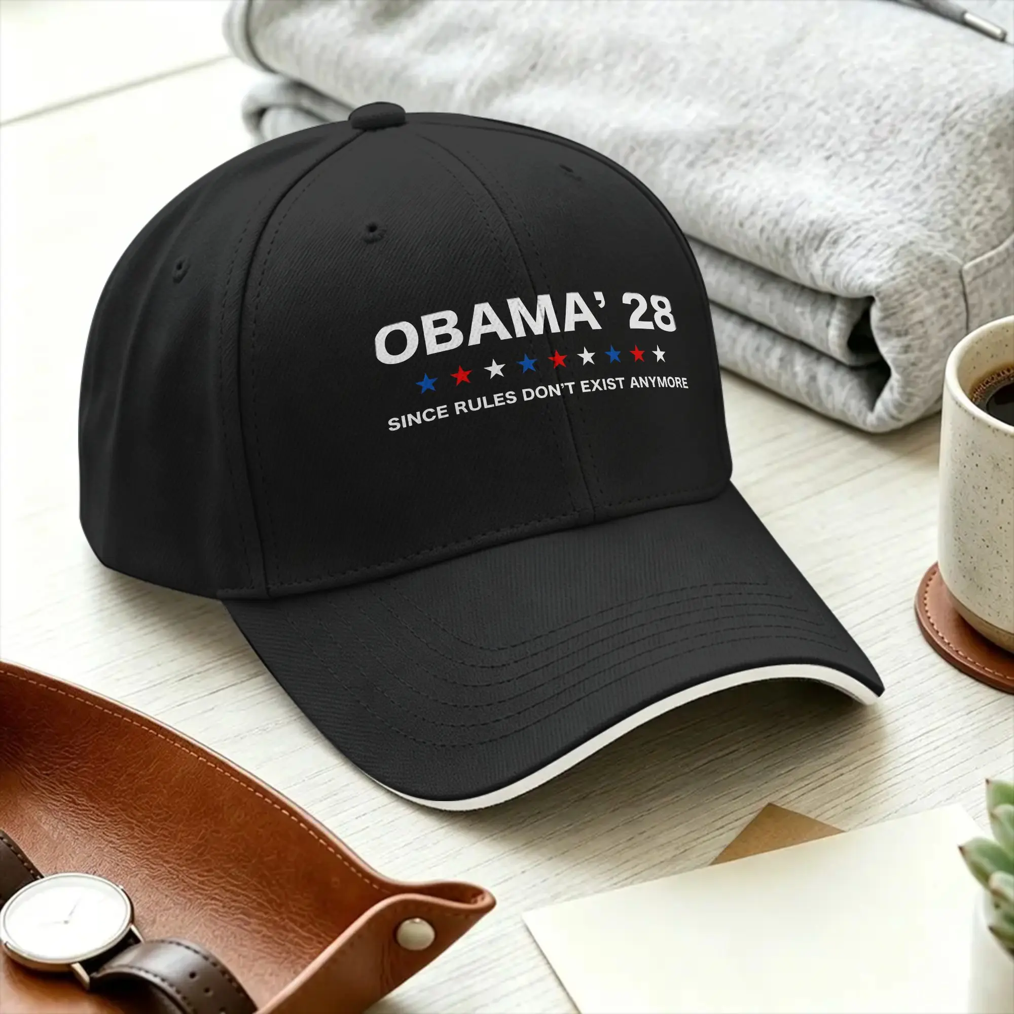 Obama 2028 Since Rules Don't Exist Anymore Sun Baseball Cap  Summer Streetwear Trucker Hat For Men Adult Fishing Baseball Caps