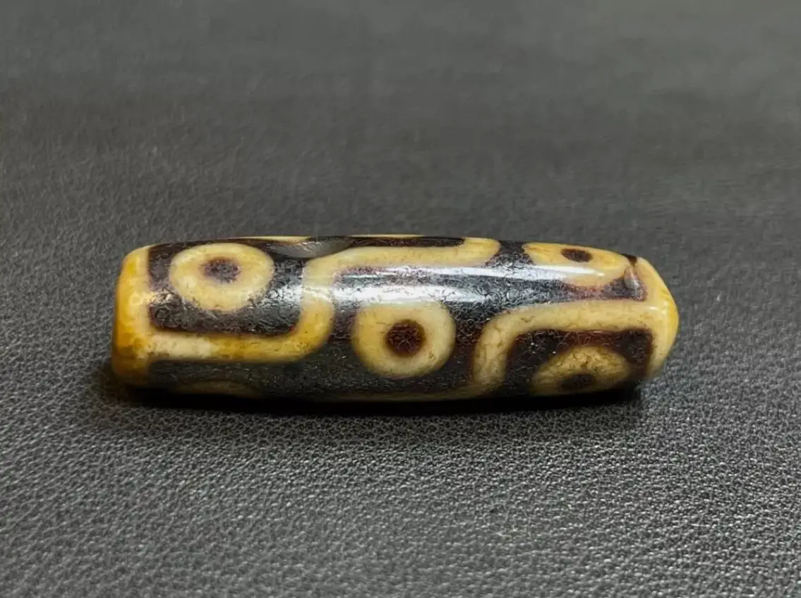 Tibetan Nepalese Himalayan Ancient agate Old Dzi Talisman 9 eye Beads Amulet