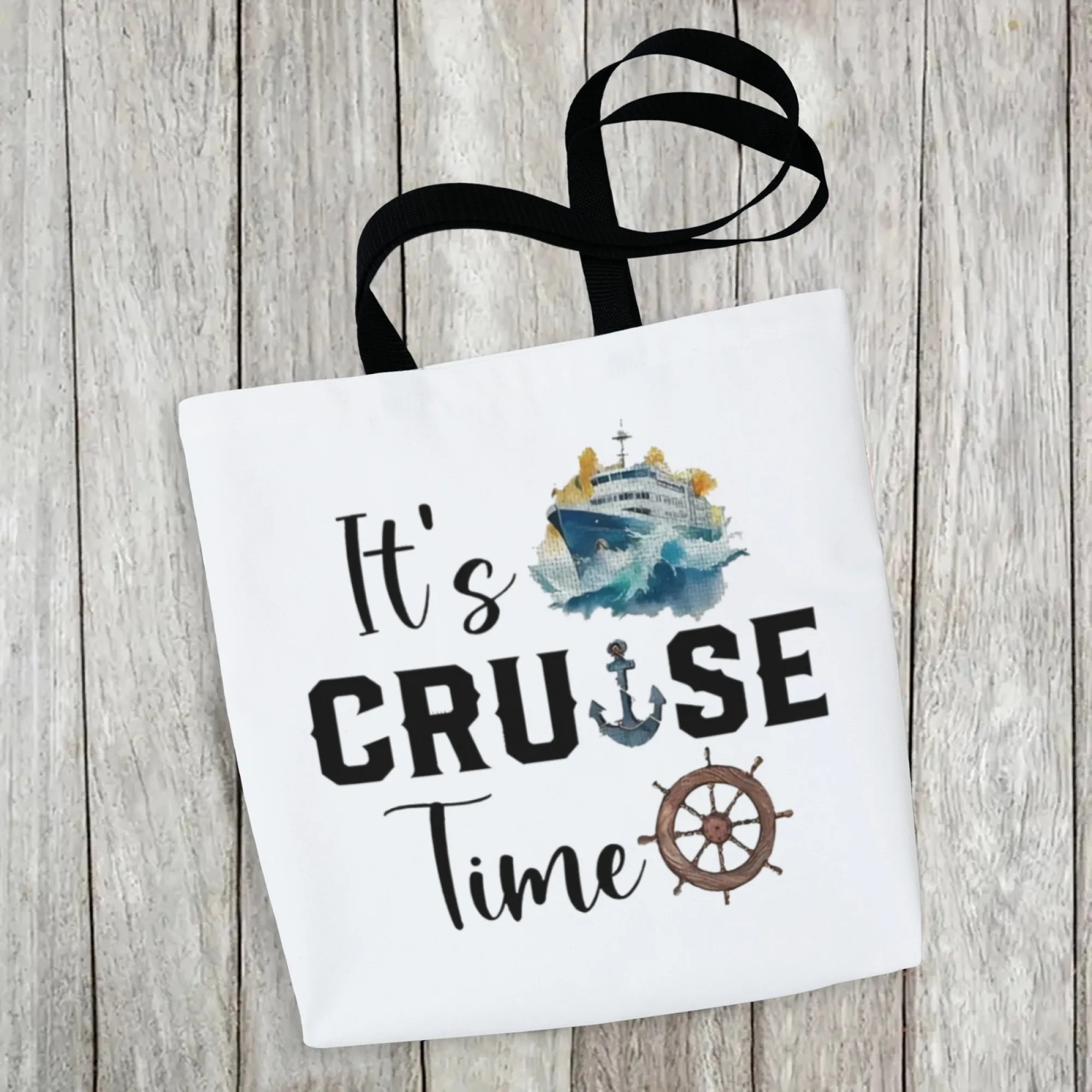 Borsa tote in tela da crociera nautica urbana Borsa a tracolla con stampa artistica Borsa per la spesa da donna perfetta per i fan estetici marittimi