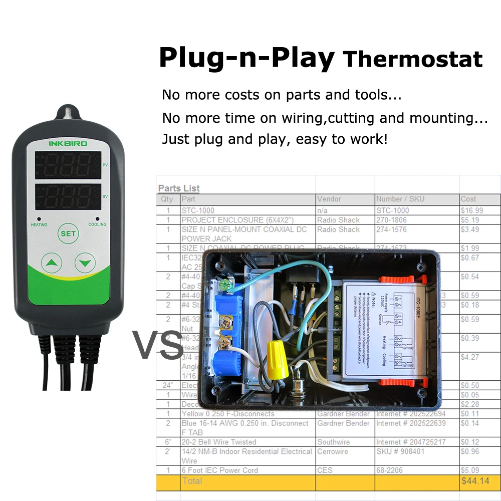 Imagem -05 - Inkbird-controlador de Temperatura Inteligente Aquecimento e Refrigeração Relé Duplo Termômetro Digital Lcd Termostato Regula 220v Plugue ue Itc308