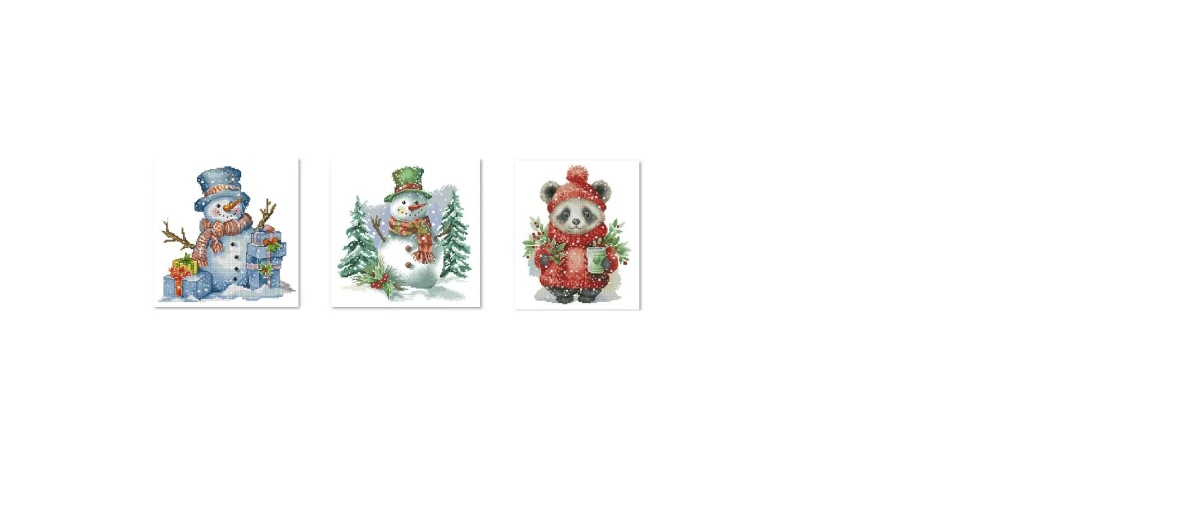 

Набор для вышивки крестом DIY Набор Панда на снегу 28-33 Декоративный набор для вышивки крестом Новые поделки Ручная вышивка