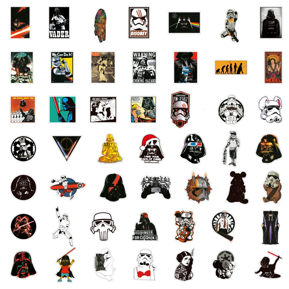 10/30/50/100pcs Cool Disney Star Wars Graffiti Stickers Cartoon Kids Sticker Toy DIY Phone Water Bottle Luggage Waterproof Decal