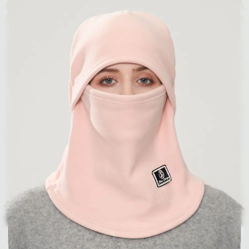 

Casual Windproof Fleece Balaclava Hat Thickened Face Cover Pullover Cap Warm Neck Warmer Helmet Hat Girls