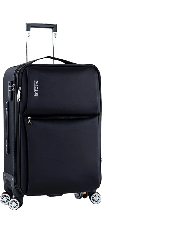 Ultra-Light Oxford Fabric Unisex Carry-On Suitcase with Detachable Wheels Travel Bag Aluminum Alloy Handle Side Opening Cover
