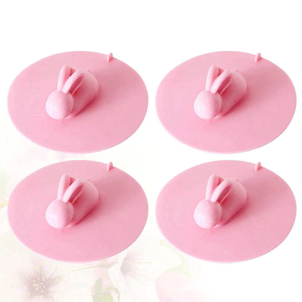 

4Pcs Rabbit Design 10cm Blue Kitchen Sink Water Shutoff Plug Durable Floor Drain Stopper Floor Drain Plug Tub Water Stopper