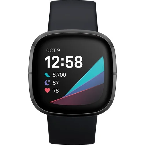 Fitbit Sense Smartwatch GPS Display AMOLED integrato, tracciamento GPS, rilevamento e tracciamento dello Stress