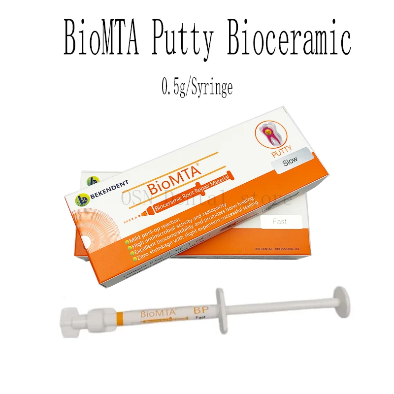 Dental BioMTA Putty Premixed Bioceramic Root Canal 0.5g/PC Repair Material Bioceramic BP Slow/Fast Dental Root Repair Materials