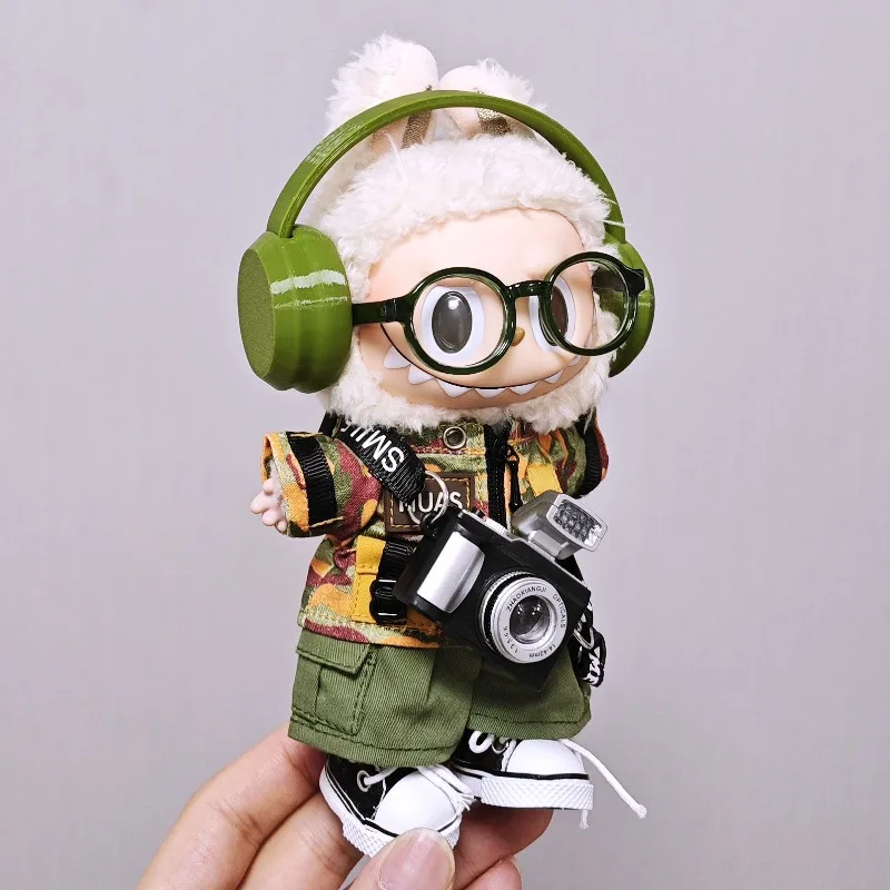 Kombinezon LABUBU w kamuflażu dla lalek Gen 1-2-3 |   Odłączana konstrukcja z wieloma kieszeniami |   Strój do pozycji stojącej/siedzącej |   Odzież kolekcjonerska