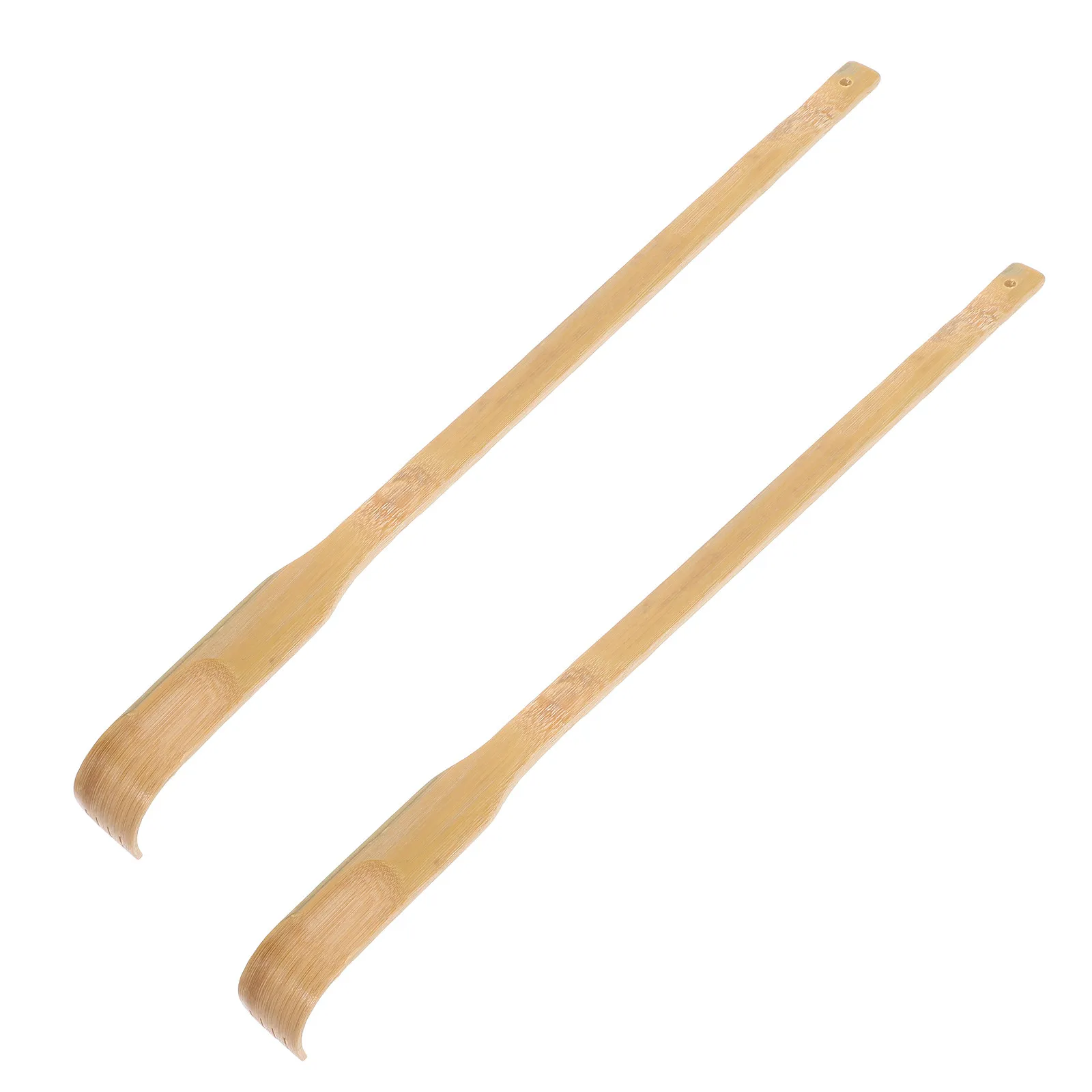 2Pcs Bamboo Back Scratcher Long Handle Extendable Body Relaxation Massager Portable Itch Relief Stick for Home Use Adults